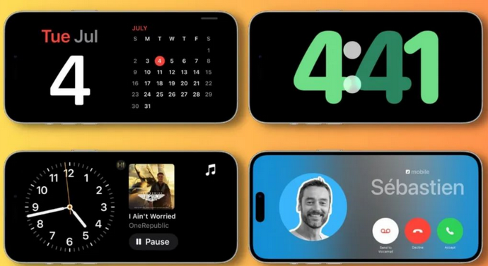 小金苹果手机维修分享iOS17横屏充电待机显示有什么好处 