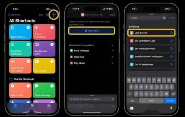 小金苹果14锁屏维修店分享iPhone14升级iOS16.4后如何创建锁屏快捷方式 